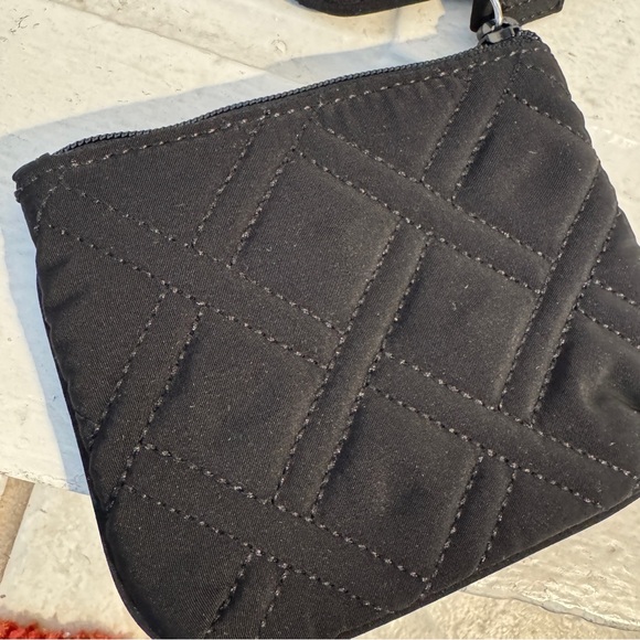 Set of THREE Vera Bradley Quilted Pouches / Cosmetic Cases in Black - Picture 7 of 14